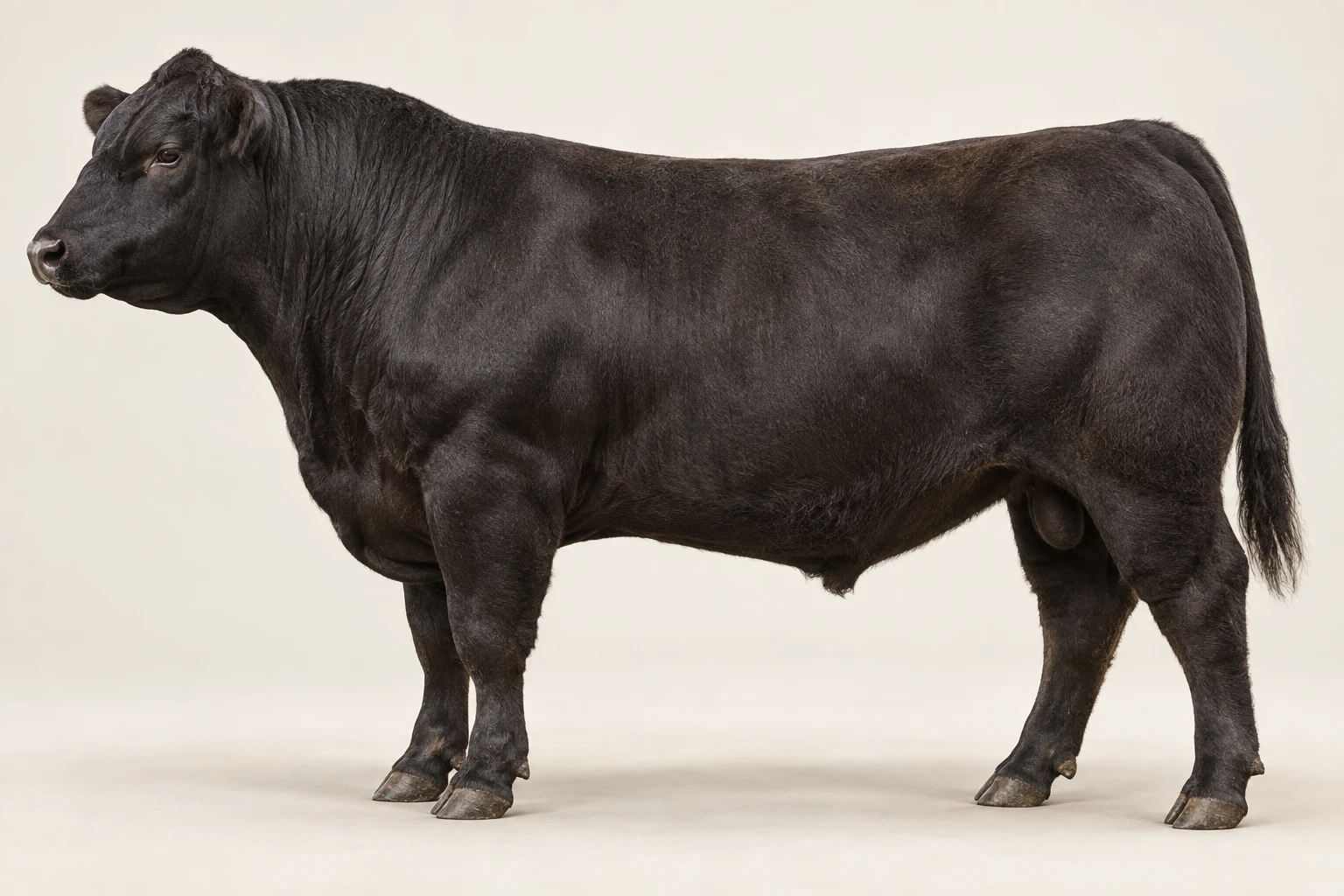 Cattle profile with approximate beef-cut regions