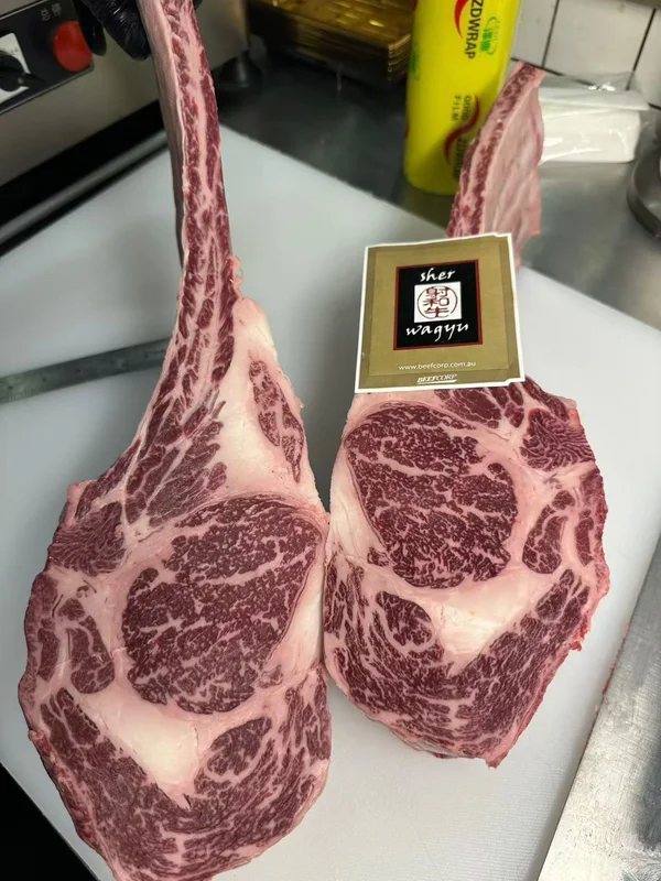 SHER WAGYU · Tomahawk · Actual cut face