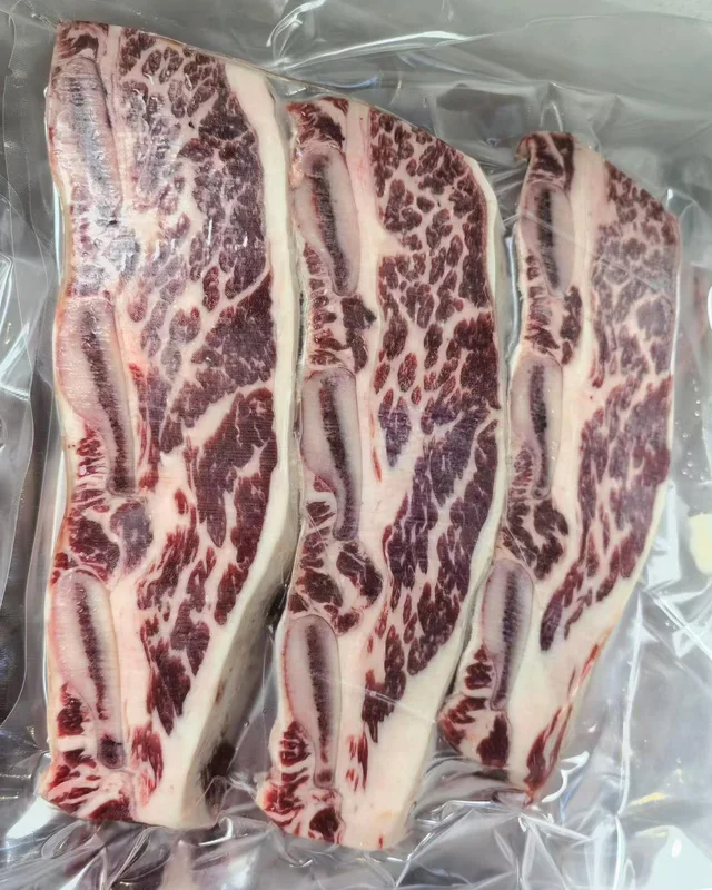 Bone-in short ribs cut reference from a separate supplier record; not National Beef product photography
