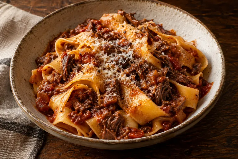 Beef ragù pappardelle · finished dish