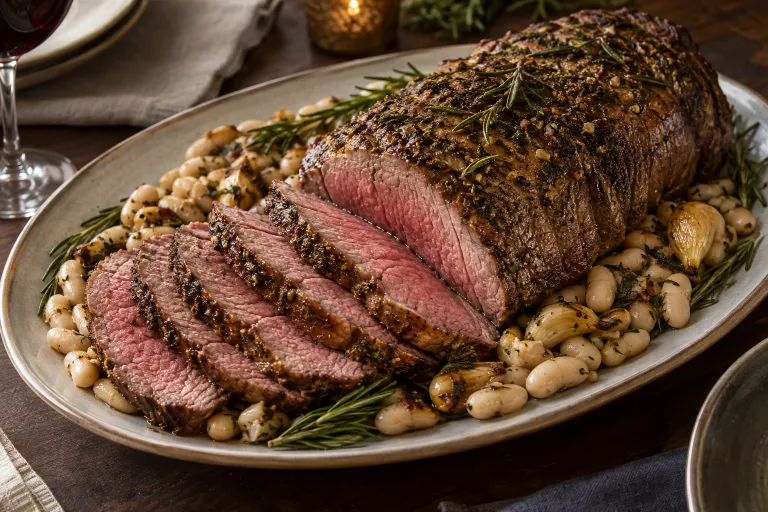 Rosemary striploin roast · finished dish