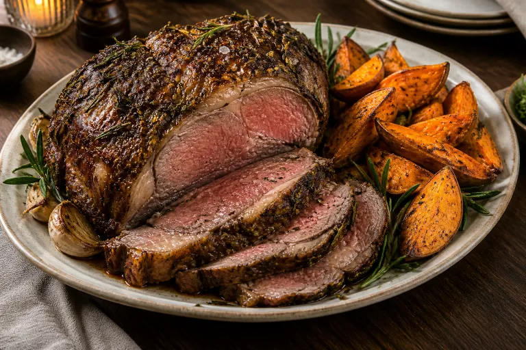 Rosemary ribeye roast & kumara · finished dish