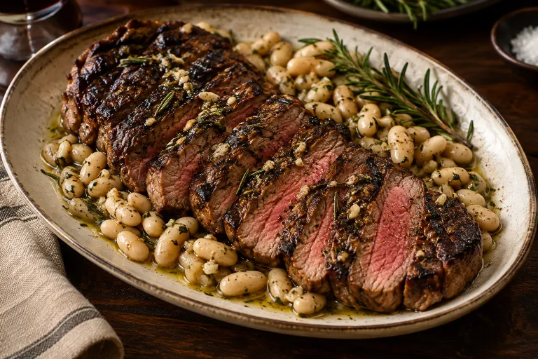 Tuscan rosemary striploin · finished dish