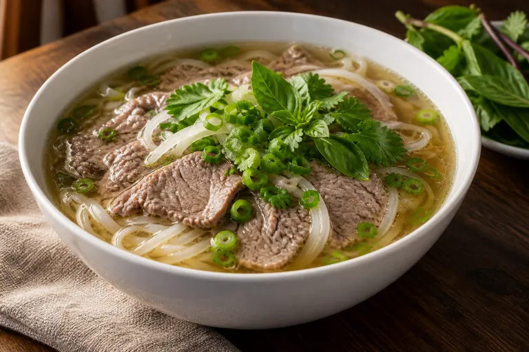Aromatic beef noodle soup · finished dish