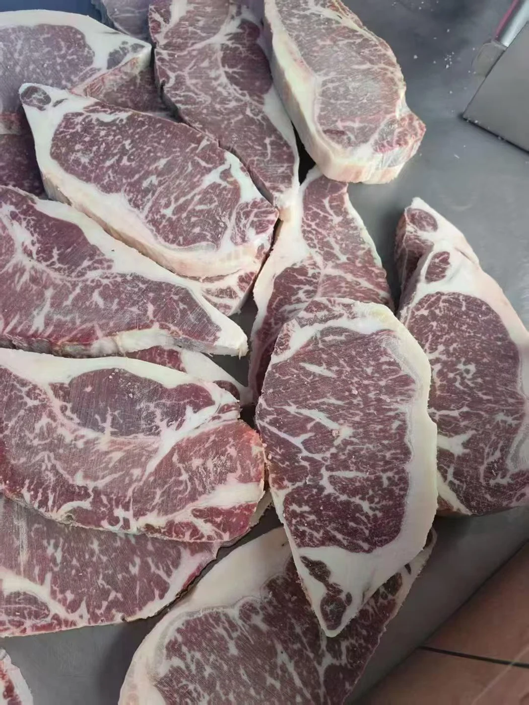 Archived striploin slicing photograph